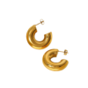 Chunky C Shape Hoops – Gold